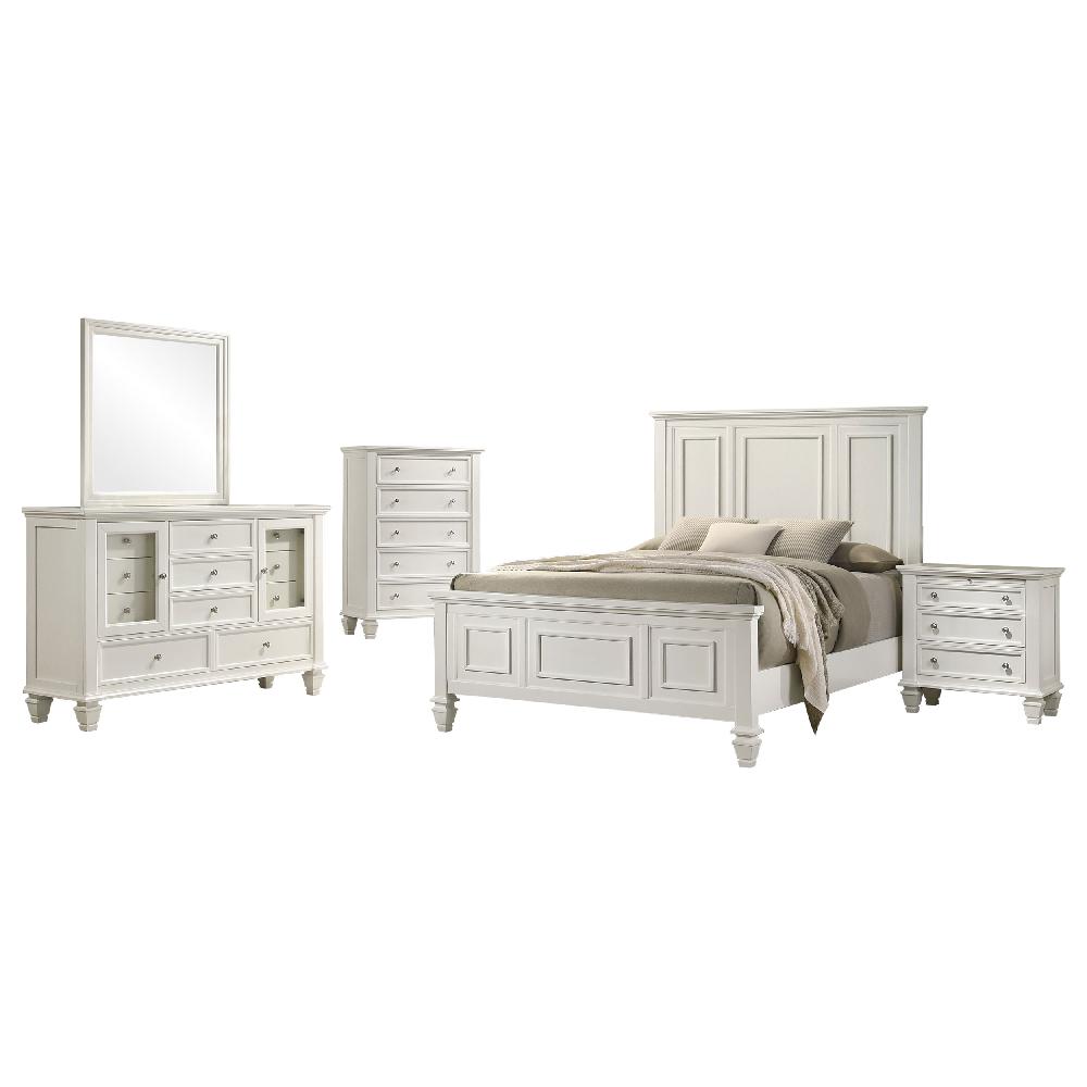 Coaster Sandy Beach 5-piece Queen Bedroom Set Cream White