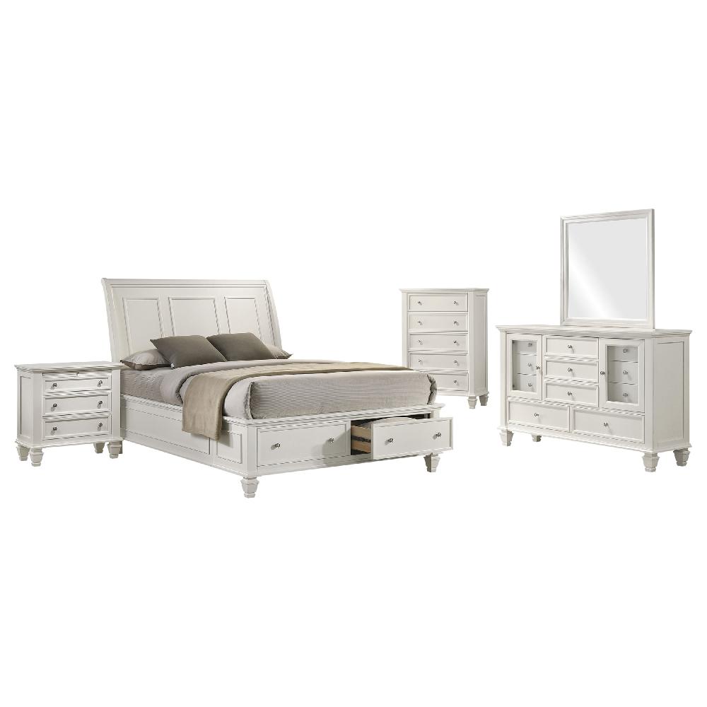 Coaster Sandy Beach 5-piece Queen Bedroom Set Cream White