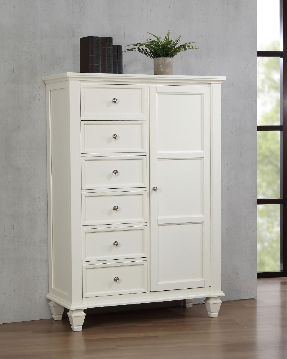 Coaster Sandy Beach 8-drawer Door Chest Cream White