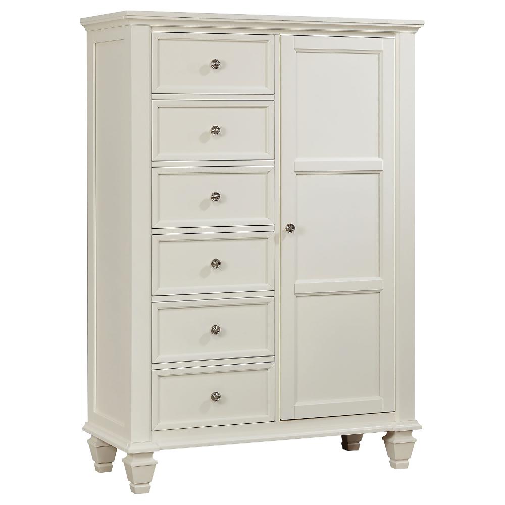 coaster Sandy Beach 8-drawer Door Chest Cream White
