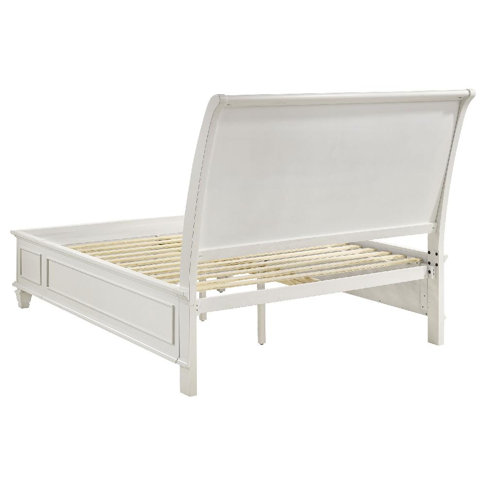 Coaster Sandy Beach Wood Queen Storage Panel Bed Cream White