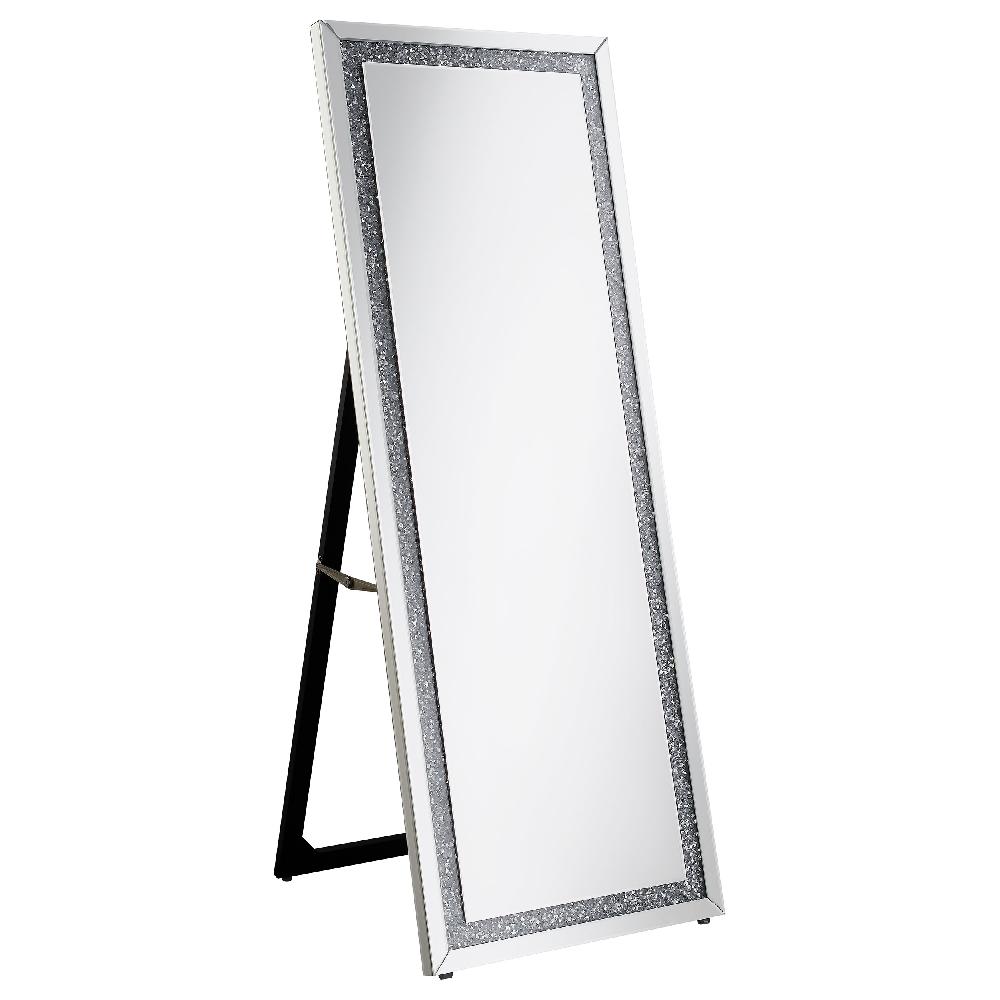 coaster Seraphina 24 x 64 Inch Acrylic Framed Standing Mirror Silver