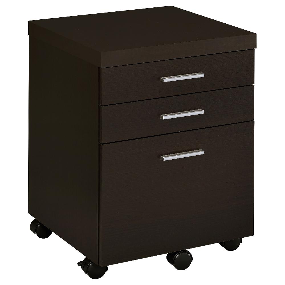 coaster Skylar 3-drawer Home Office Mobile File Cabinet Cappuccino