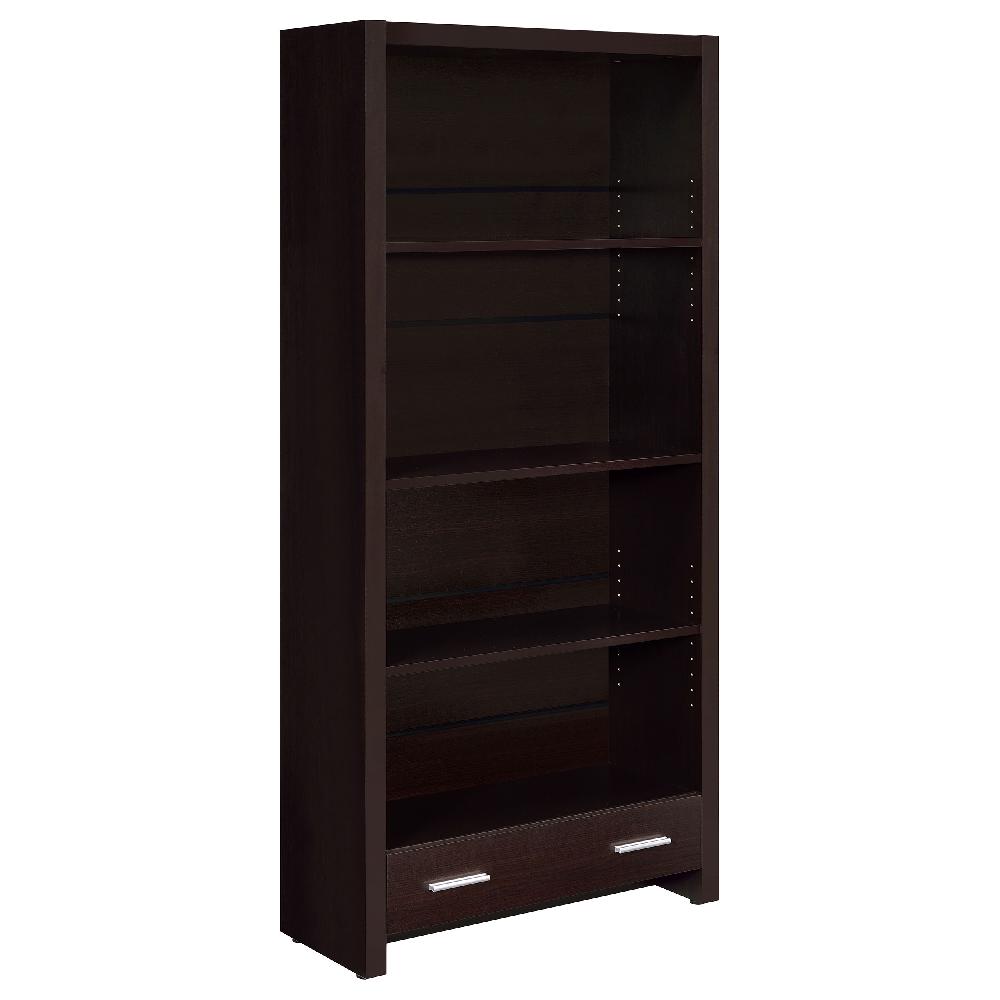 coaster Skylar 71-inch 5-shelf Bookcase with Drawer Cappuccino