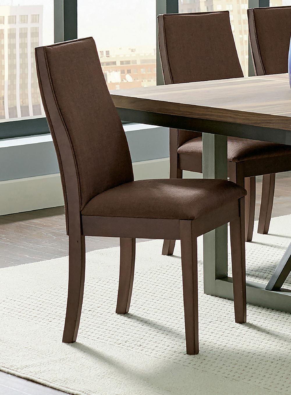 Coaster Spring Creek Upholstered Dining Chair Chocolate (Set Of 2)