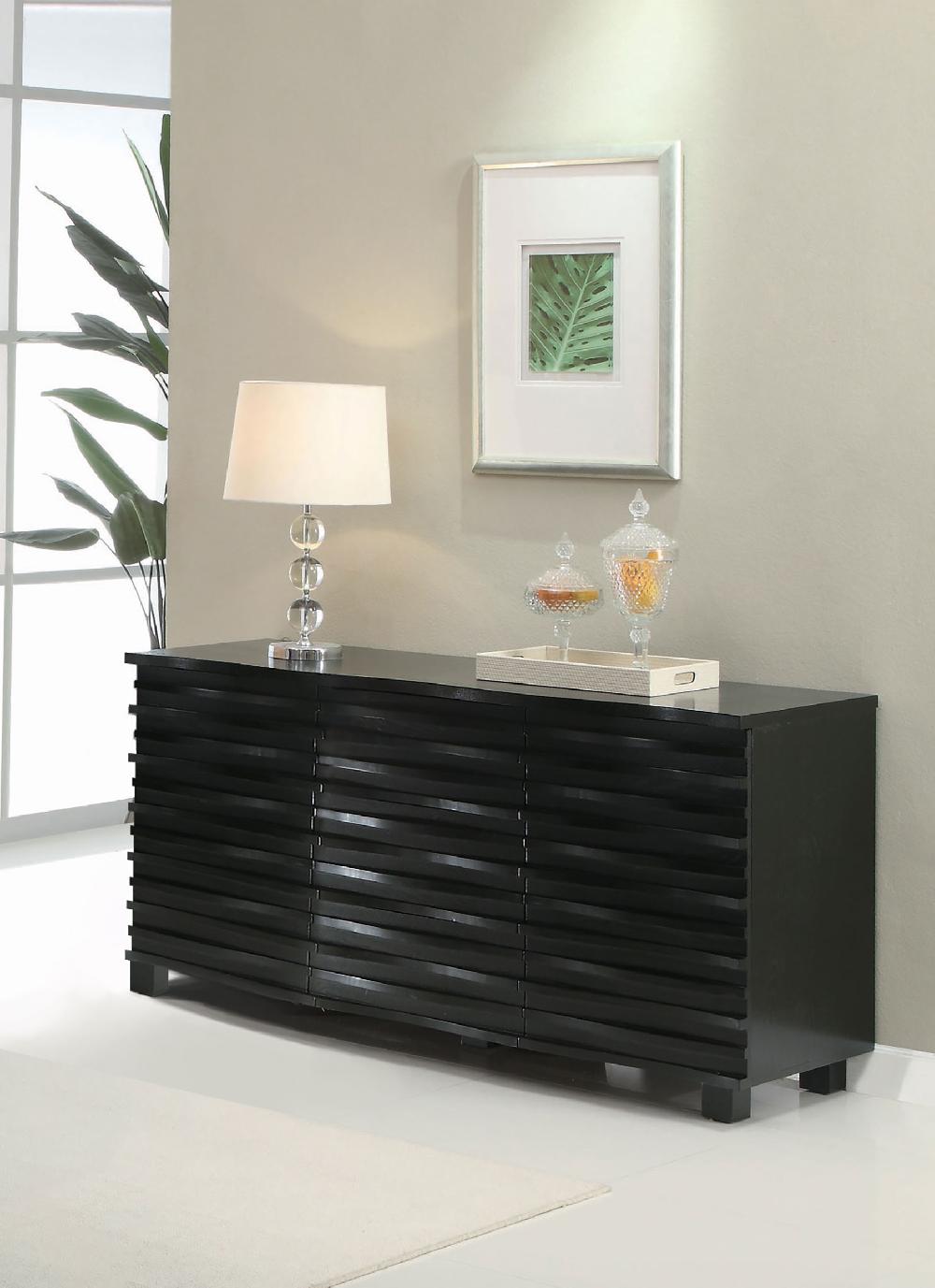 Coaster Stanton 3-drawer Sideboard Buffet Storage Cabinet Black