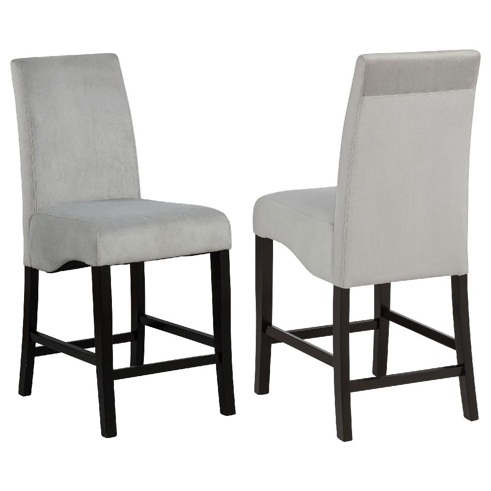 coaster Stanton Velvet Upholstered Counter Chair Grey (Set of 2)