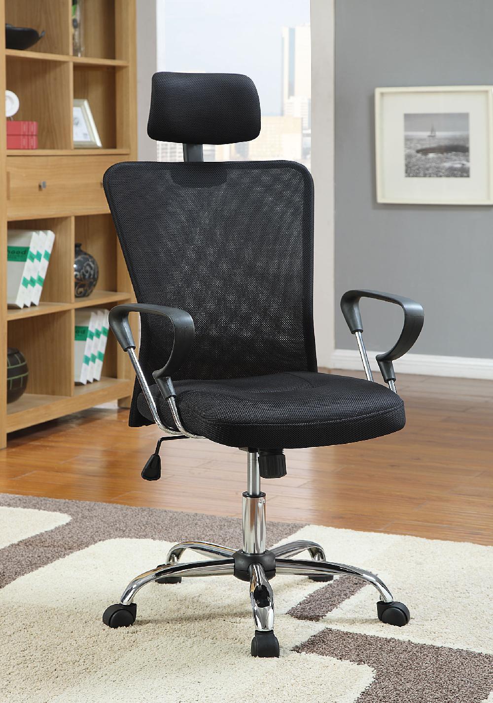 Coaster Stark Upholstered Adjustable Mesh Office Desk Chair Black