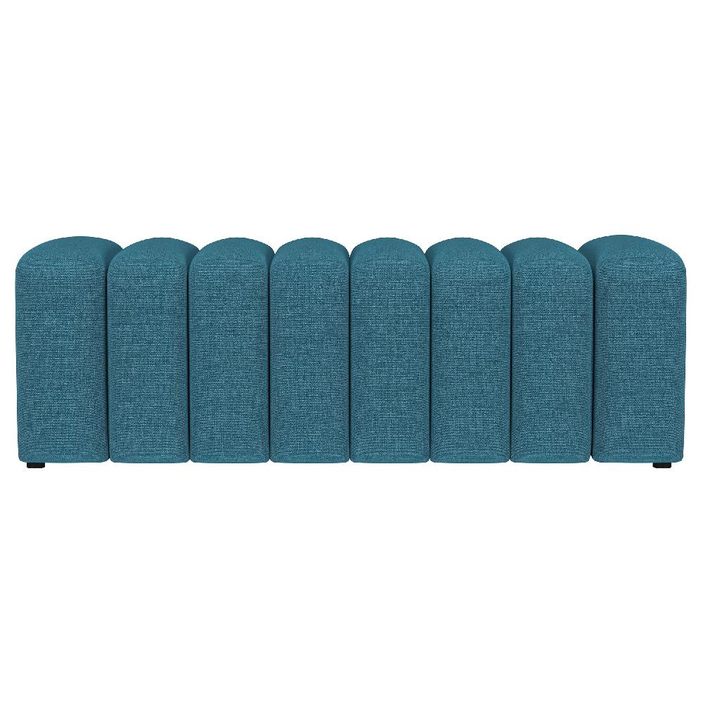 Coaster Summer Fabric Upholstered Tufted Accent Bench Peacock Blue