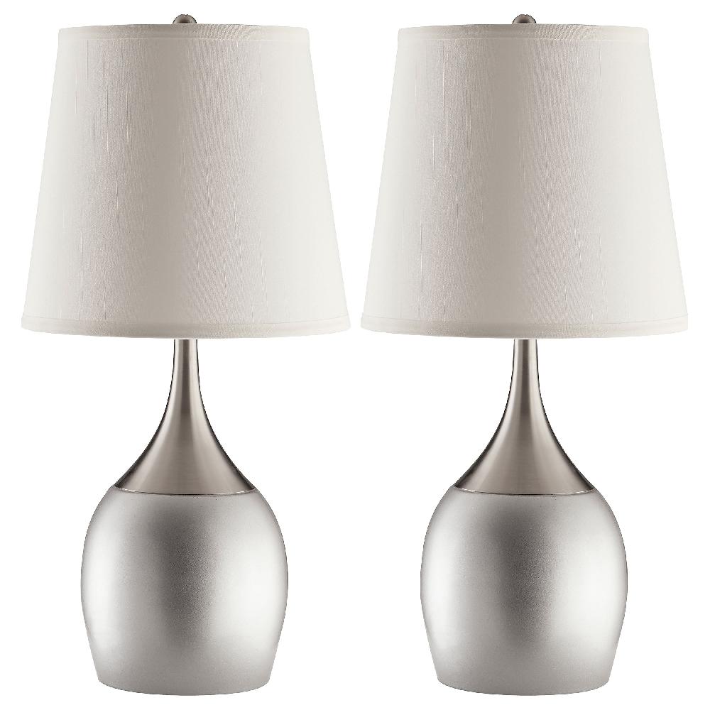 coaster Tenya 24-inch Empire Shade Urn Table Lamp Silver (Set of 2)