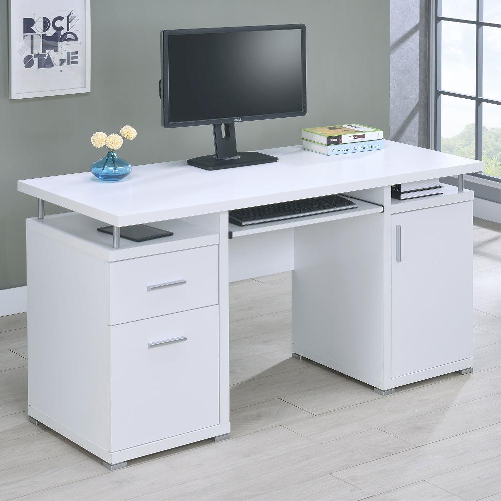 Coaster Tracy 55-inch 2-drawer Office Computer Desk White