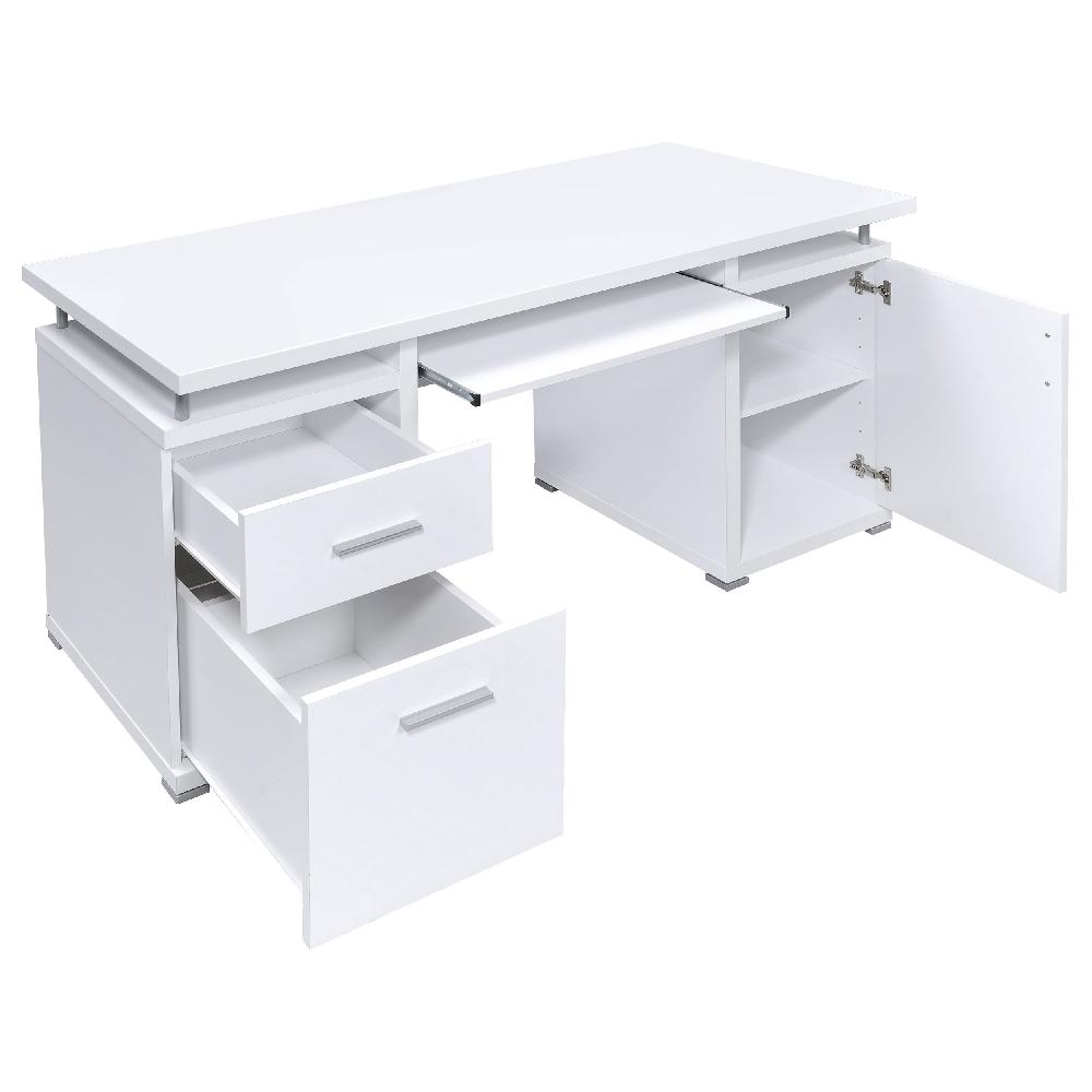 Coaster Tracy 55-inch 2-drawer Office Computer Desk White