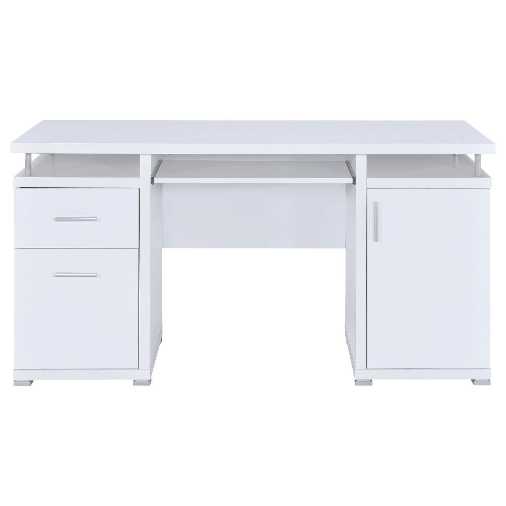 Coaster Tracy 55-inch 2-drawer Office Computer Desk White