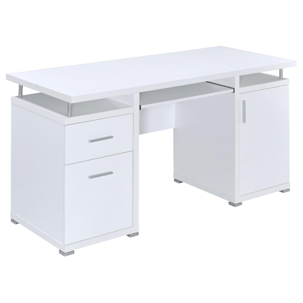 coaster Tracy 55-inch 2-drawer Office Computer Desk White
