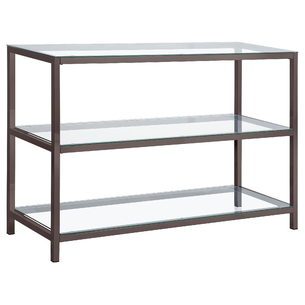 coaster Trini 2-shelf Glass Top Entryway Console Table Black Nickel