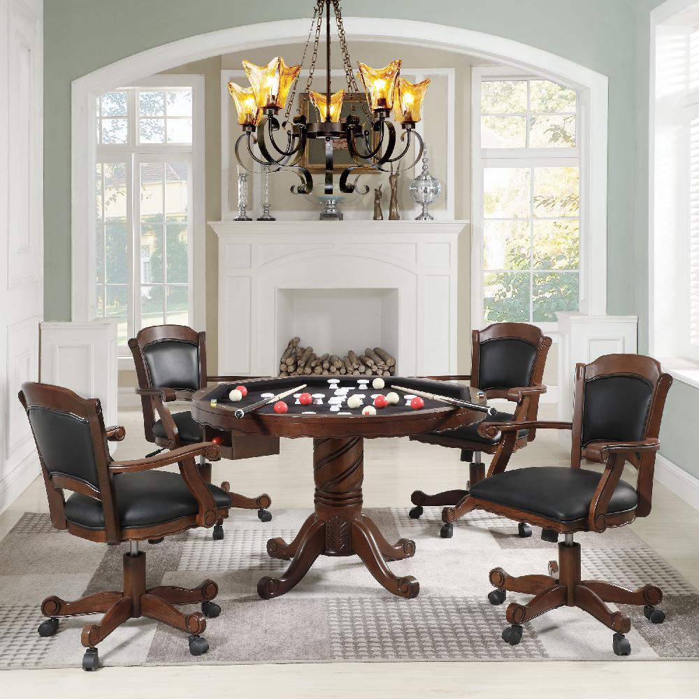 Coaster Turk 5-piece 3-in-1 Dining And Game Table Set Tobacco