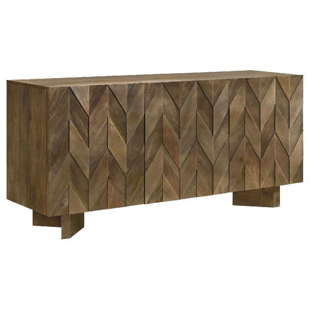 coaster Tyler 3-door Solid Wood Sideboard Buffet Cabinet Mango Brown