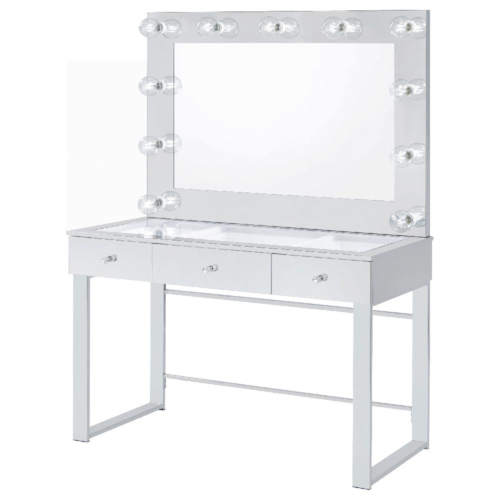 Coaster Umbridge 3-drawer Vanity Set With Lighting Chrome And White
