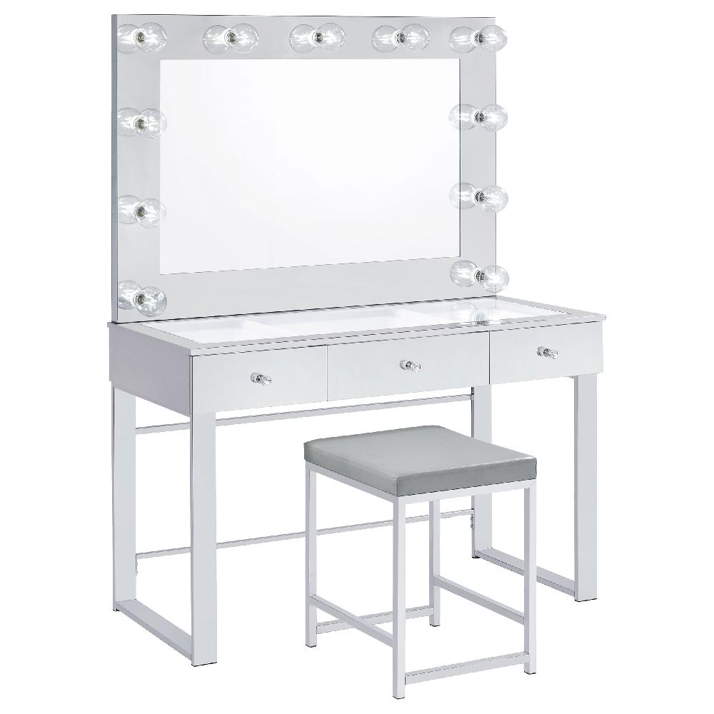 Coaster Umbridge Upholstered Square Padded Cushion Vanity Stool