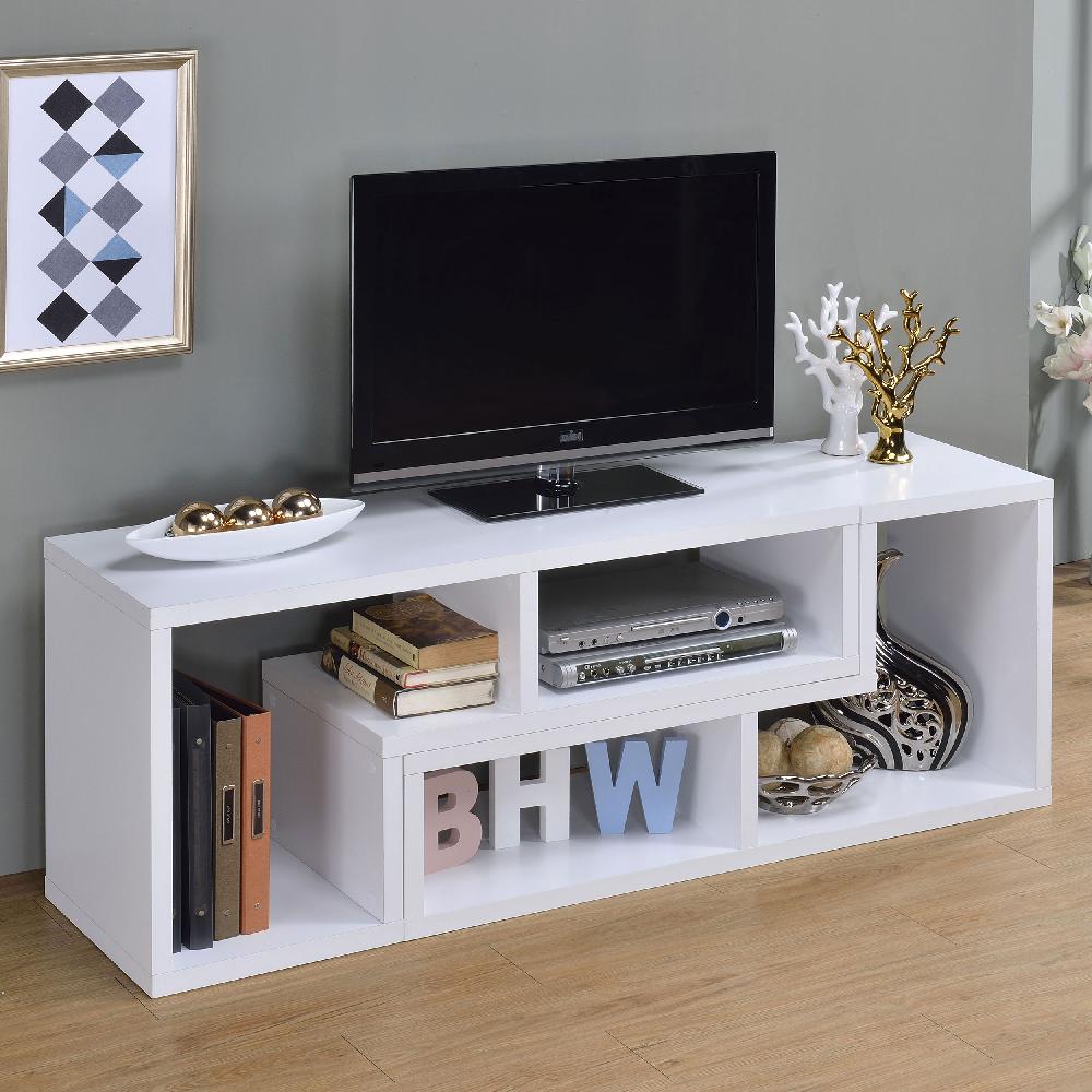 Coaster Velma Multipurpose TV Stand And Bookshelf White