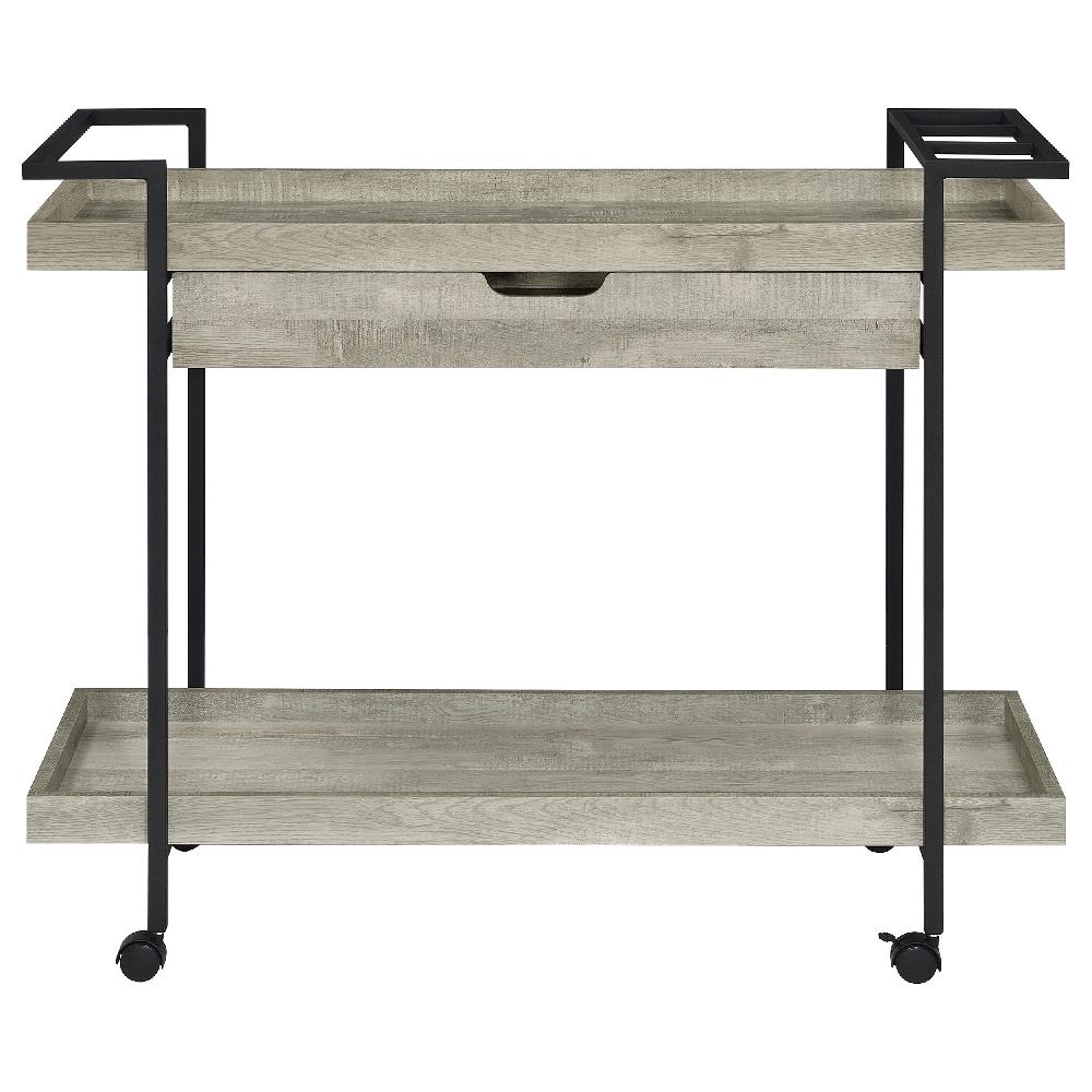 Coaster Ventura 1-drawer Engineered Wood Bar Cart Grey Driftwood