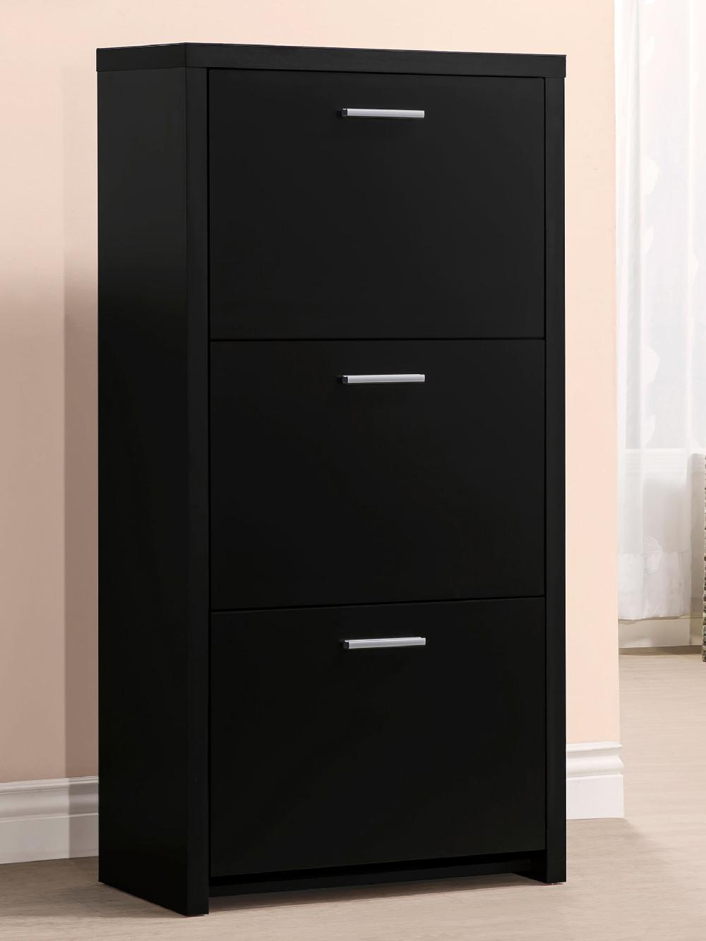 Coaster Vivian 3-drawer Engineered Wood Shoe Cabinet Black