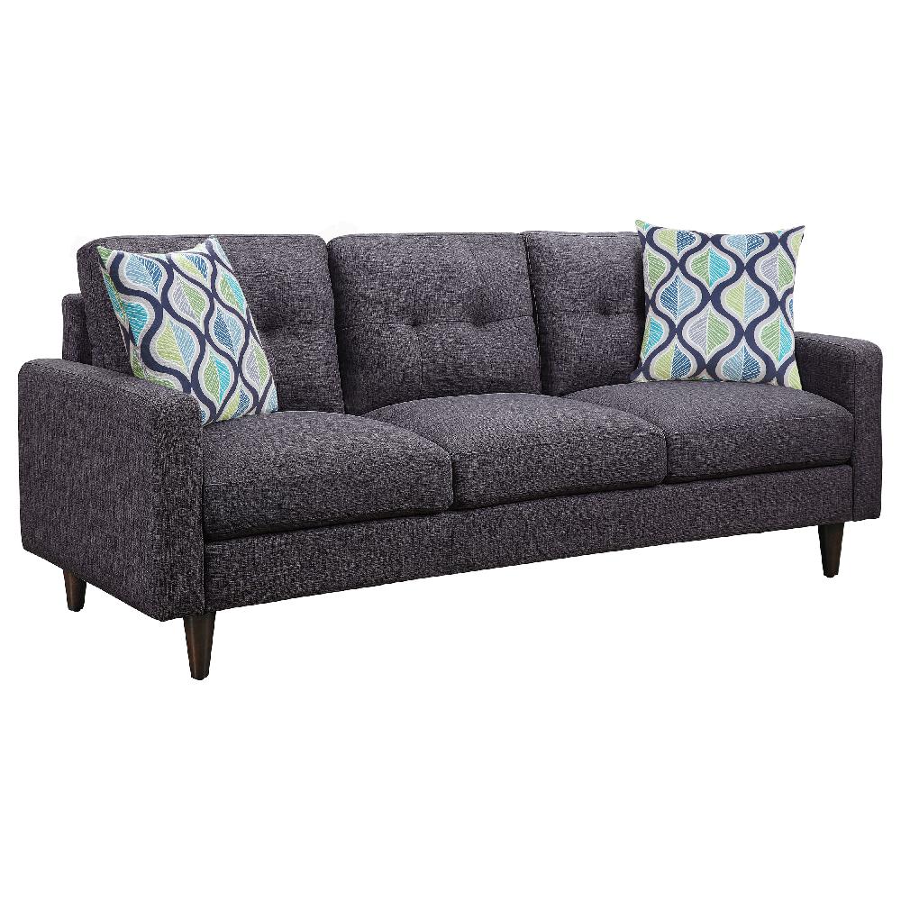 Coaster Watsonville 3-piece Upholstered Track Arm Sofa Set Grey