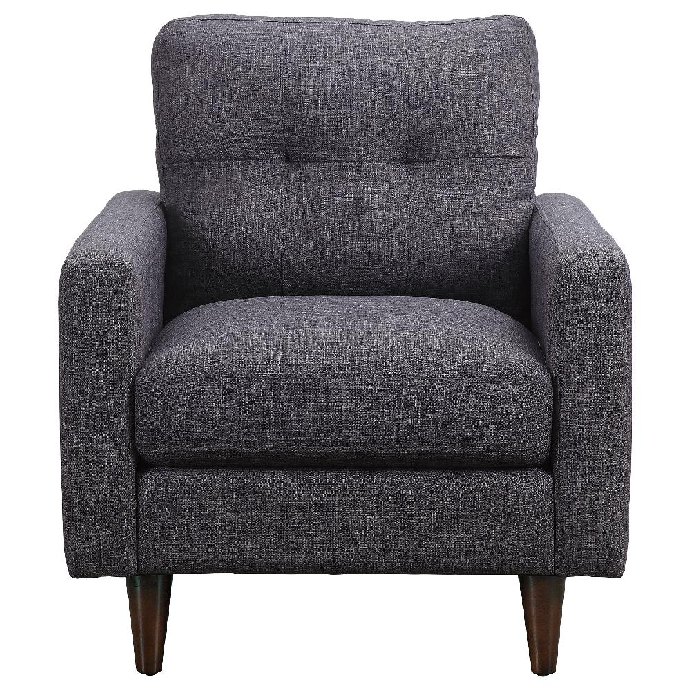 Coaster Watsonville Upholstered Track Arm Tufted Accent Chair Grey