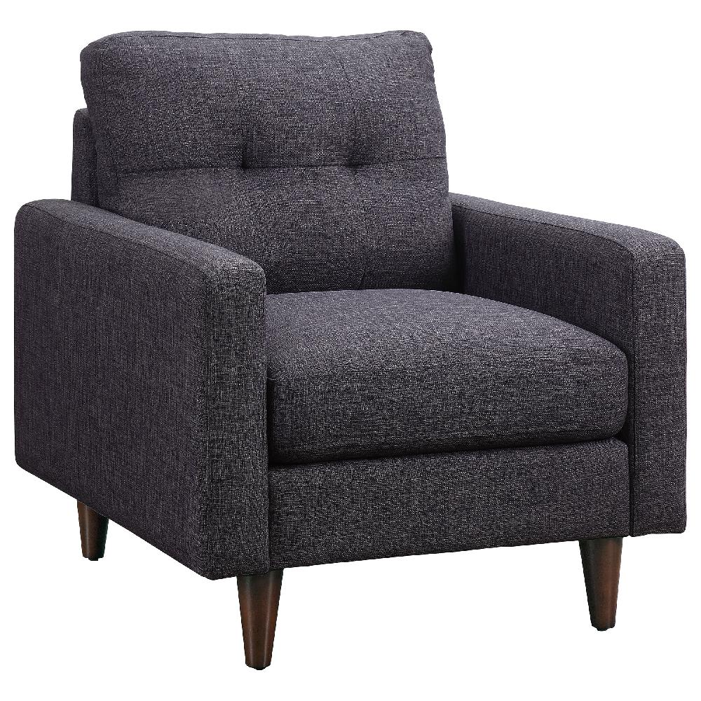 coaster Watsonville Upholstered Track Arm Tufted Accent Chair Grey