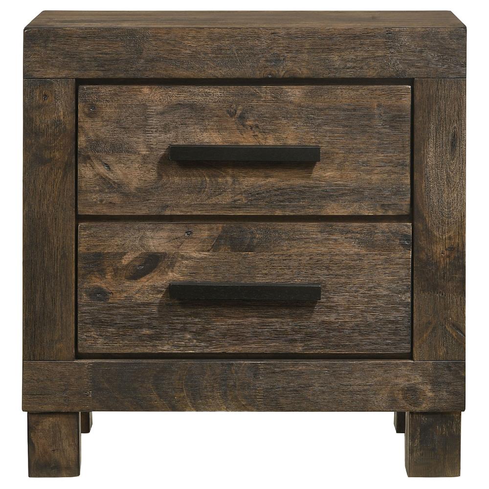 Coaster Woodmont 2-drawer Nightstand Rustic Golden Brown