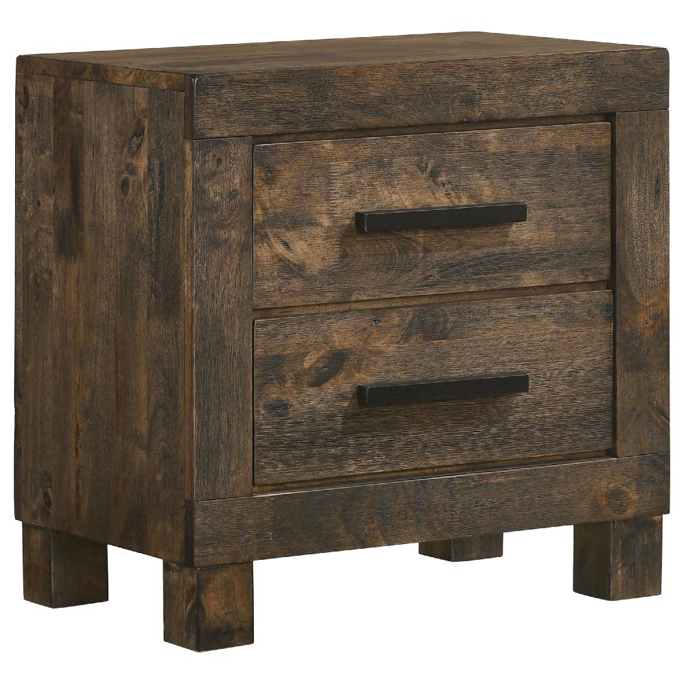 coaster Woodmont 2-drawer Nightstand Rustic Golden Brown