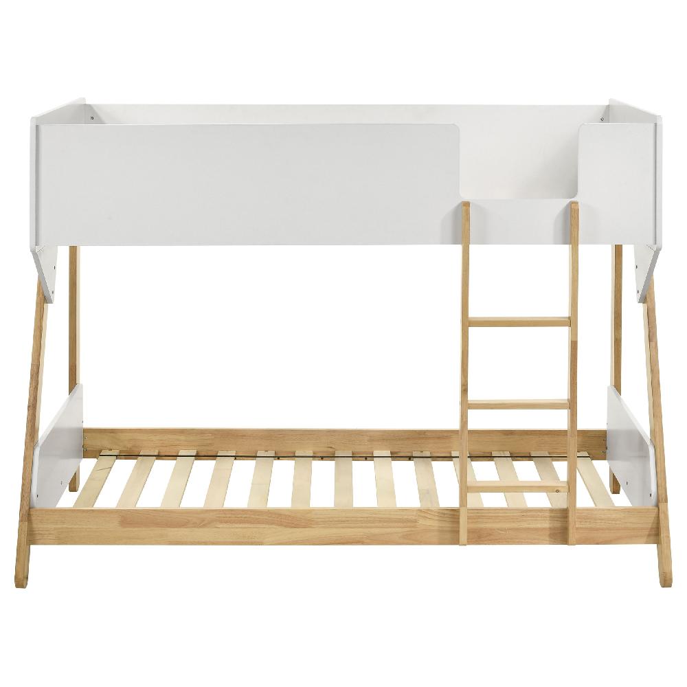 Coaster Wyatt Wood Twin Over Twin Bunk Bed White And Natural