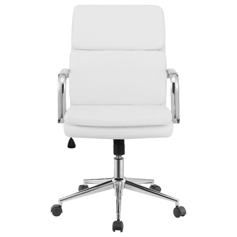 Coaster Ximena Upholstered Adjustable Mid Back Office Chair White