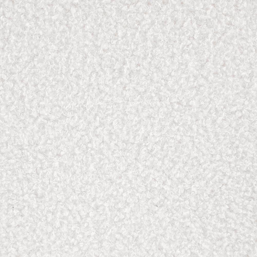 Coaster Zena Faux Sheepskin Upholstered Round Ottoman Ivory