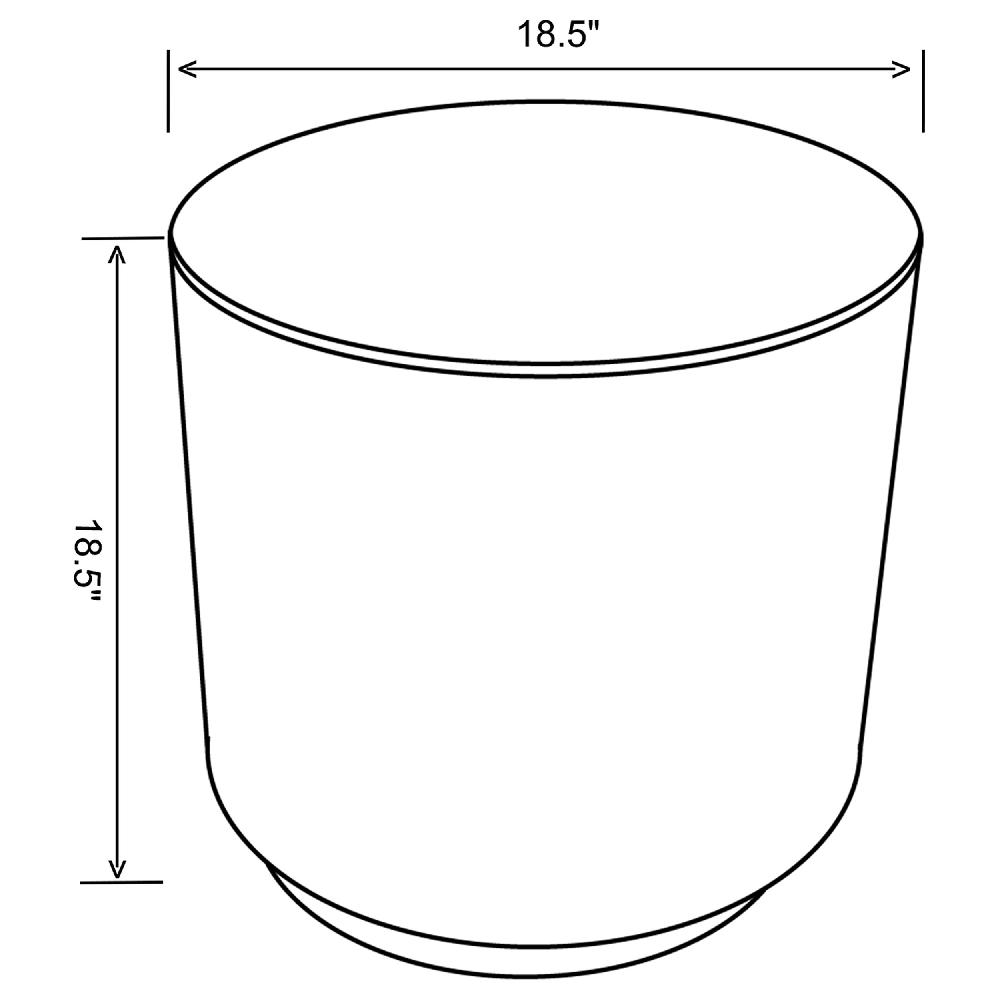 Coaster Zena Faux Sheepskin Upholstered Round Ottoman Ivory