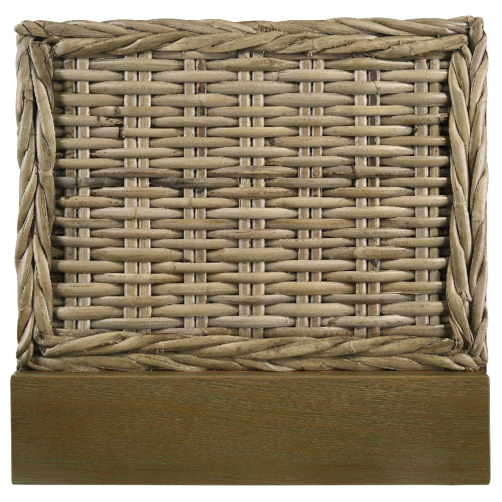 Coaster Zyla Woven Rattan Queen Panel Headboard Kubu Grey