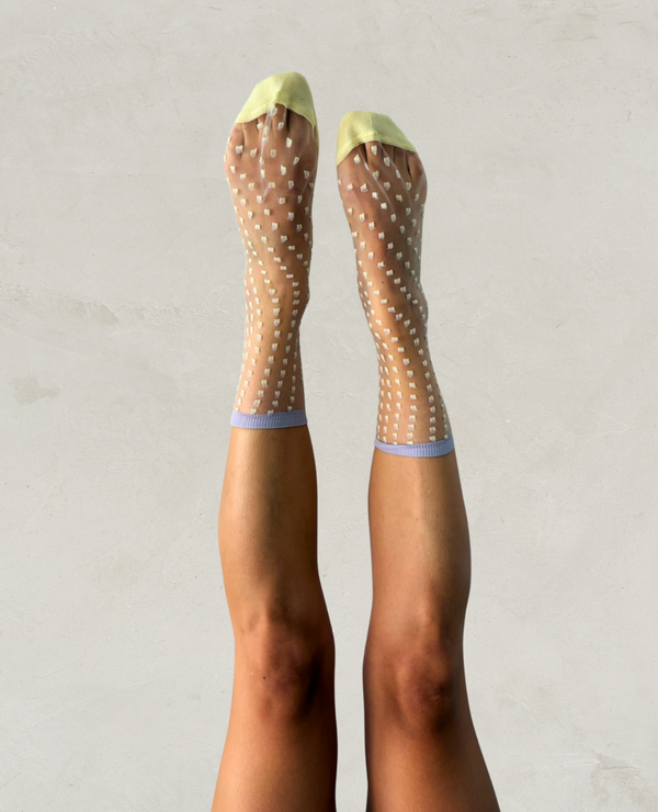 Coclico Atelier St Eustache Crescent Dunes SocksLemon And Lavender