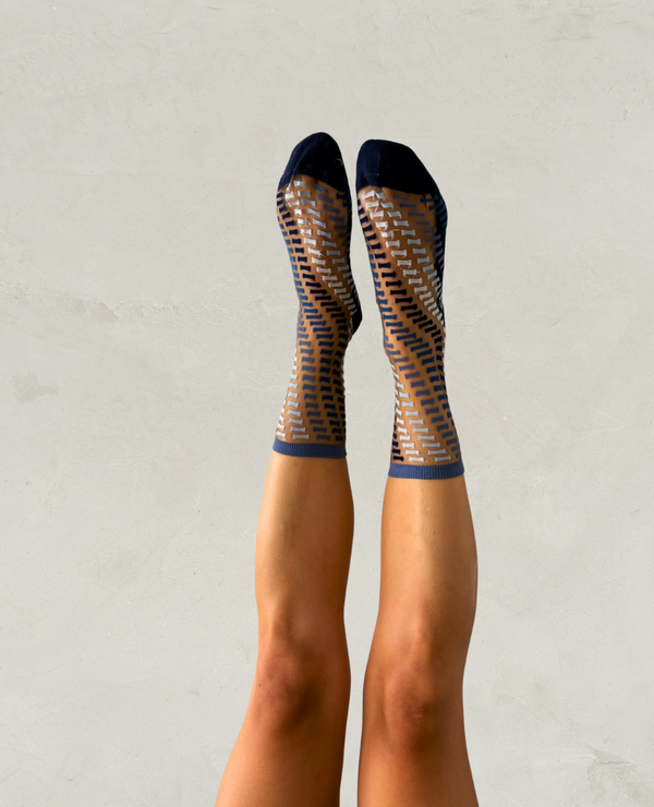 Coclico Atelier St Eustache Porto Azulejos SocksBlue