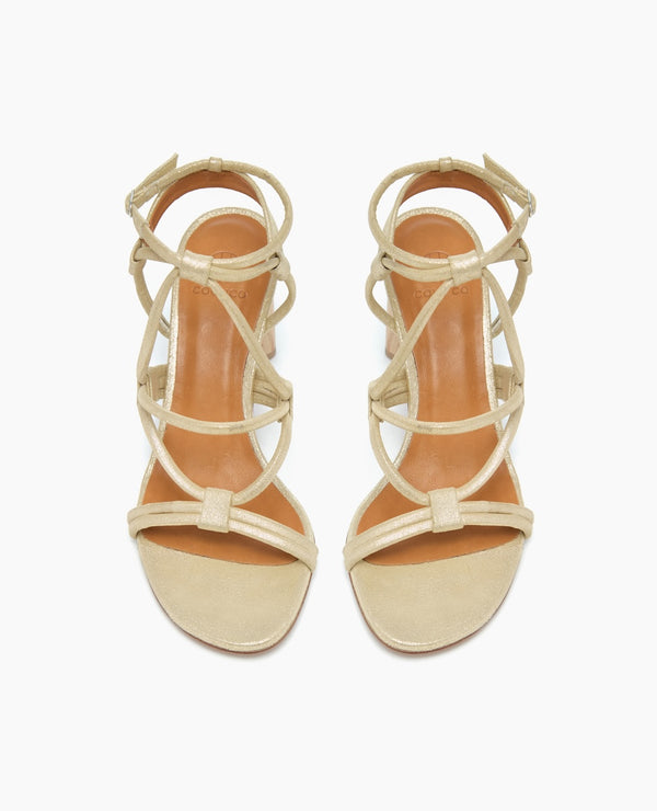 Coclico Glaze HeelChampagne Shimmer Suede