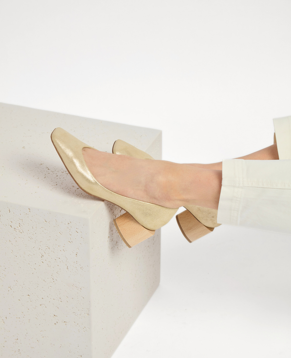 Coclico Icy PumpChampagne Shimmer Suede