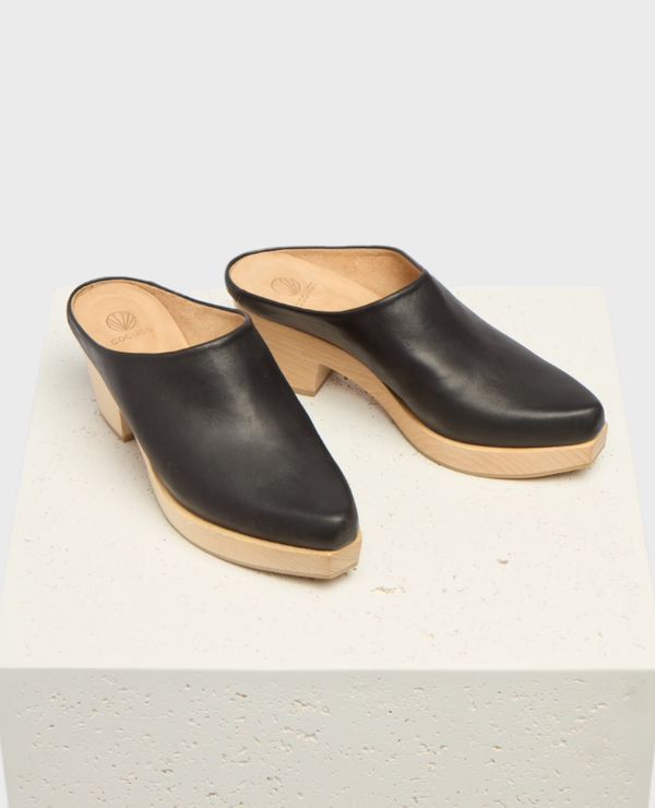 coclico Kule ClogBlack Leather