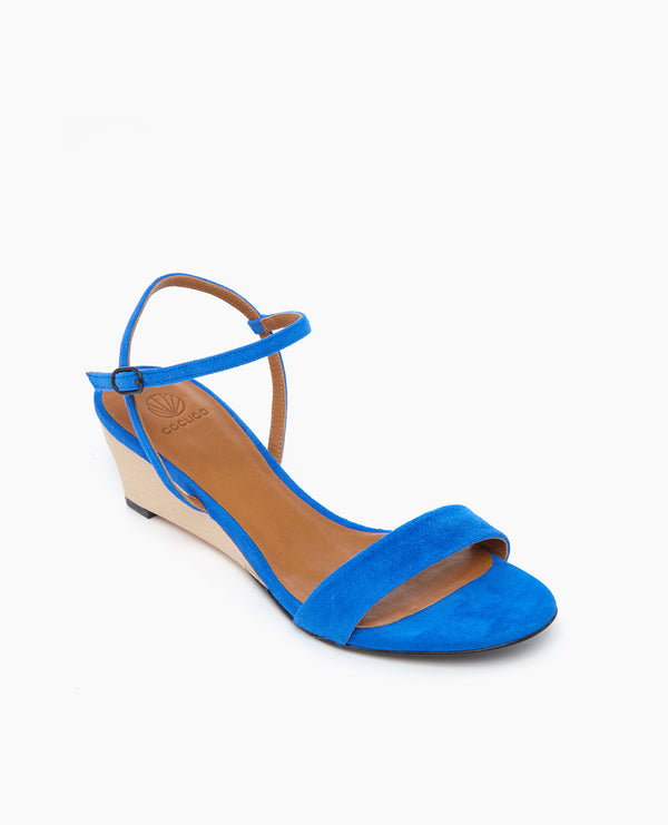 Coclico Venti Demi-Wedge SandalAzul Fluo Suede