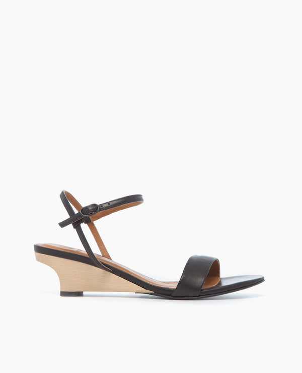 Coclico Venti Demi-Wedge SandalBlack Leather