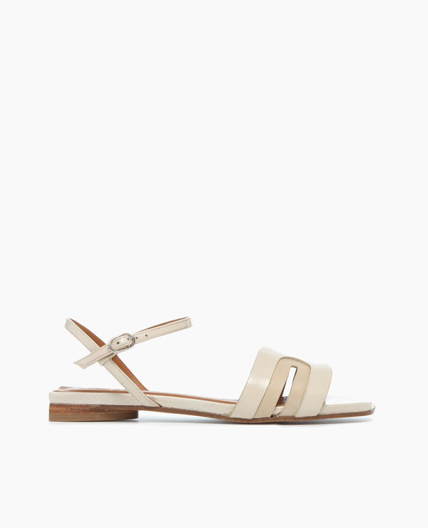 Coclico Fair SandalLatte Crinkled Patent & Latte Macchiato Leather