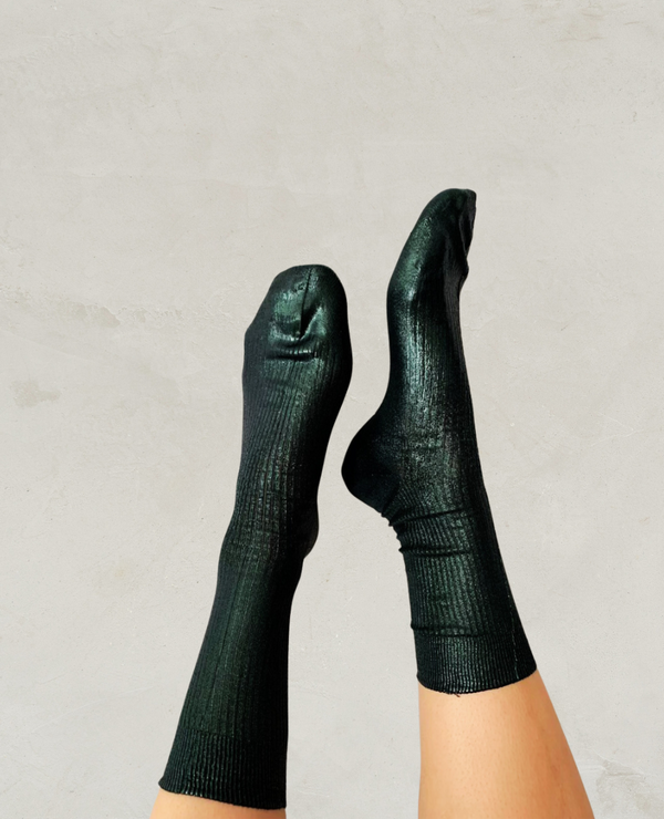 coclico Maria La Rosa Cipresso Silk SocksCipresso Foil