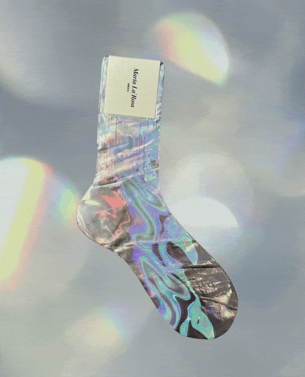 Coclico Maria La Rosa Ologram Silk SocksOlogram Foil