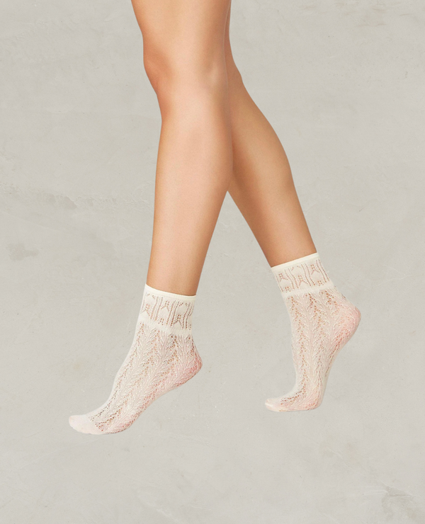 Coclico Swedish Stockings Erica Crochet Socks IvoryIvory