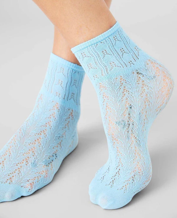 Coclico Swedish Stockings Erica Crochet Socks Sky BlueSky Blue