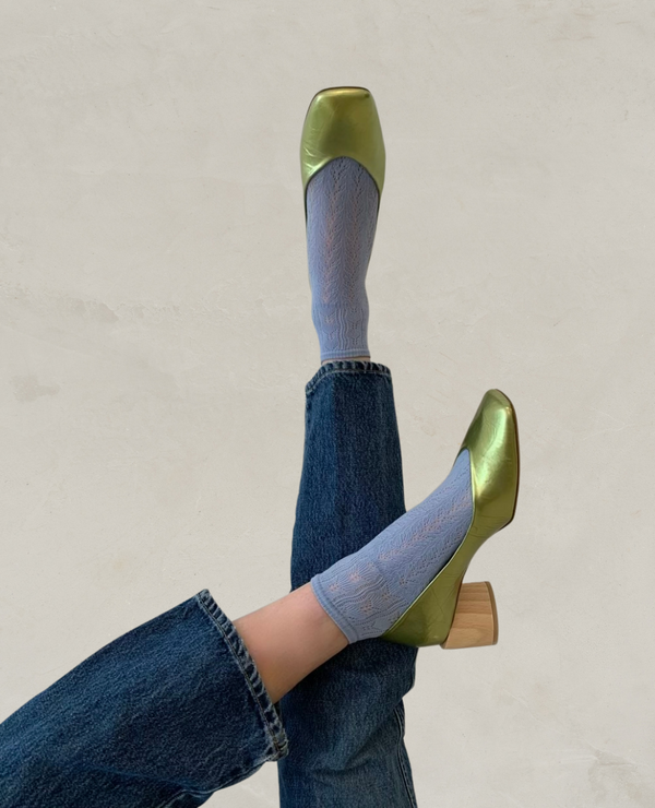 Coclico Swedish Stockings Erica Crochet Socks Sky BlueSky Blue