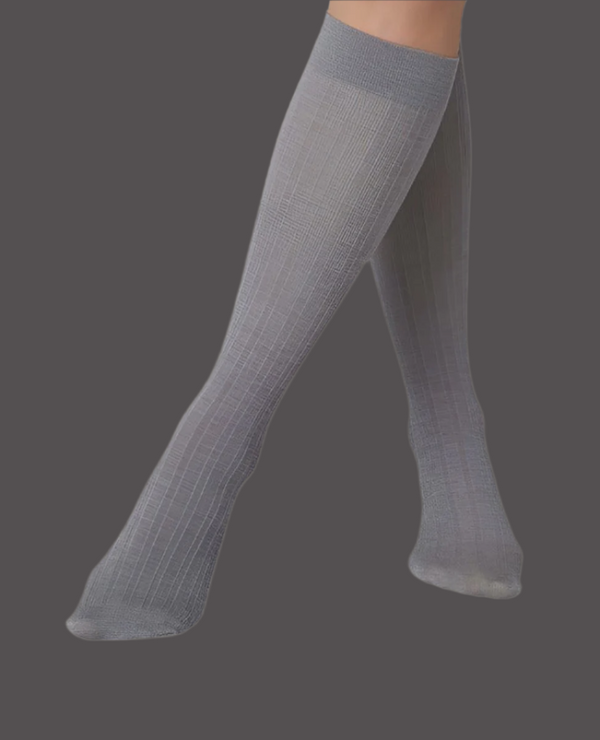 coclico Swedish Stockings Freja Organic Wool Knee-HighsLight Grey